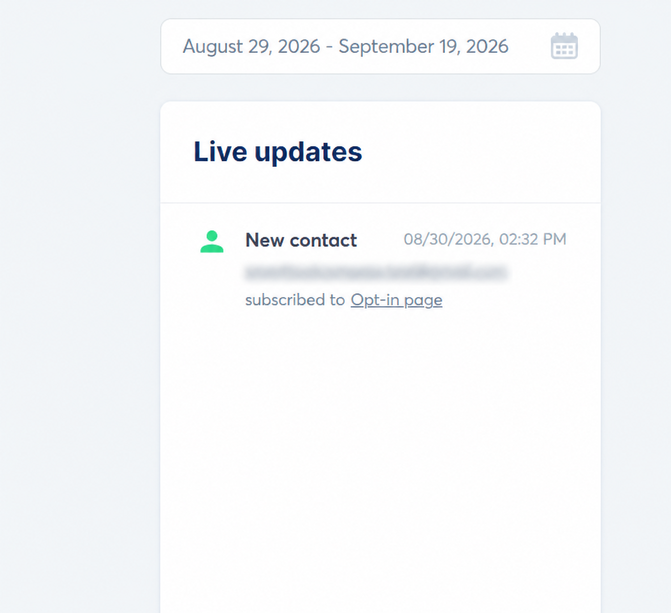New contact created in Systeme.io after the opt-in form submission